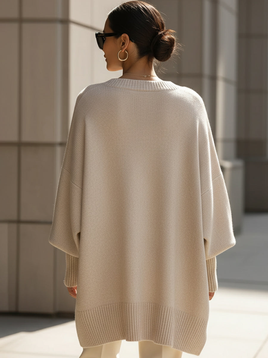 Pull oversize en maille pour femme