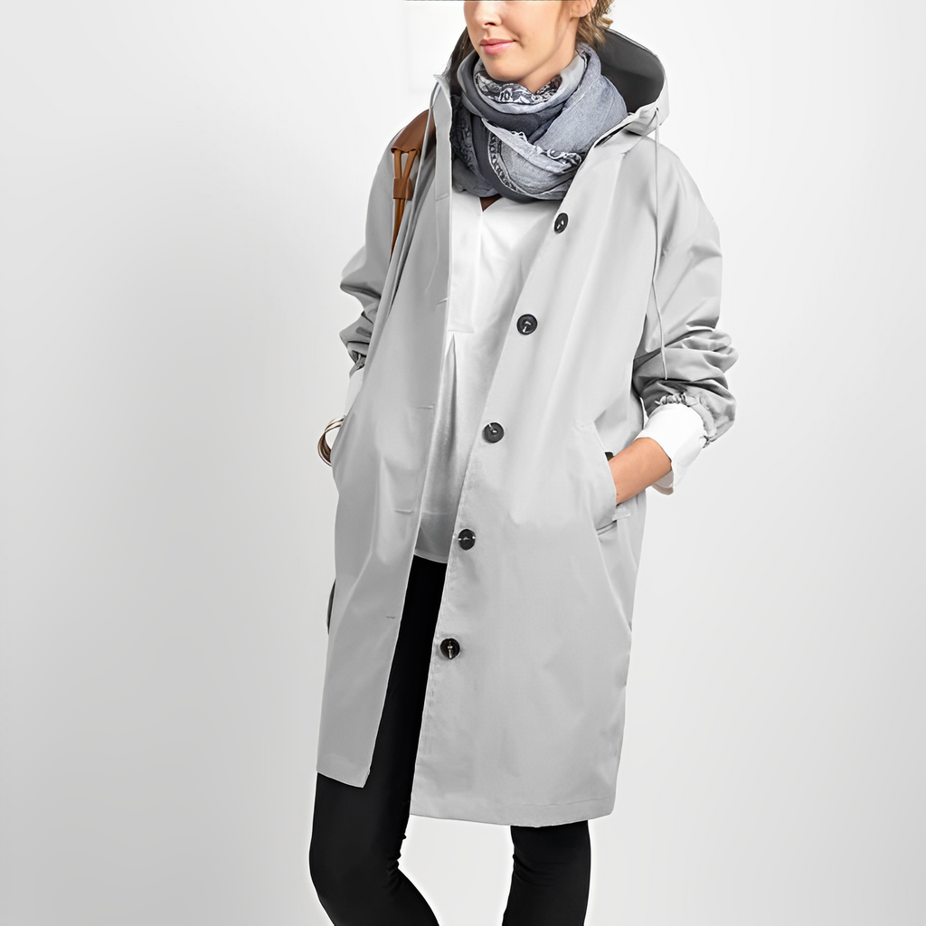 Women's Hooded Raincoat with Longline Fit