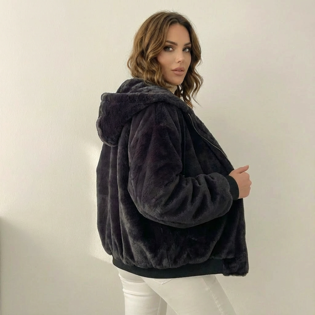 Women's Reversible Teddy Bomber Jacket