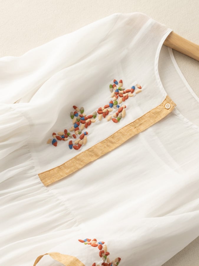 Midi Embroidered Summer Dress