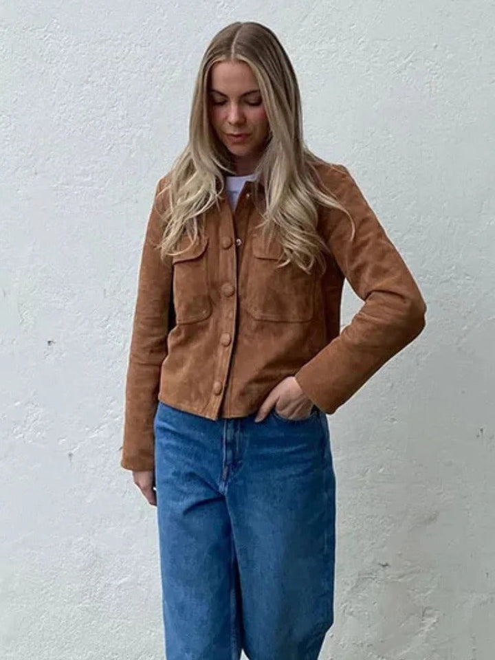 Women's Suede Effect Shirt Jacket