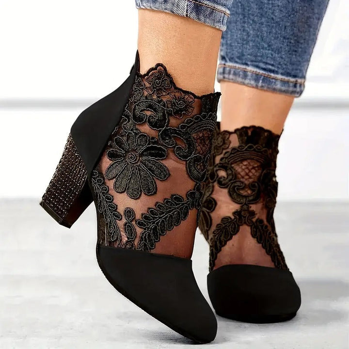 Women's Floral Lace Heels
