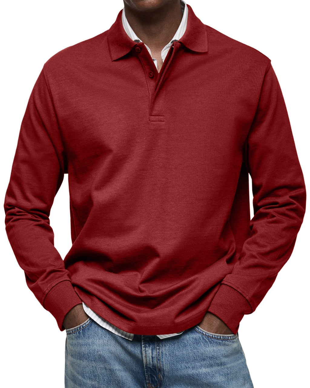Men's Classic Long Sleeve Polo Shirt