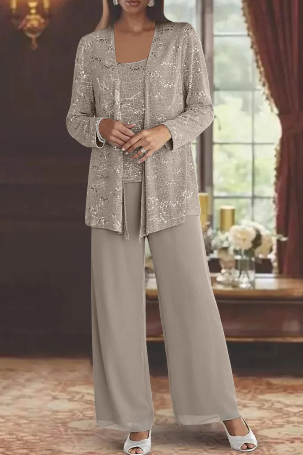 Women's Wedding Guest Three Piece Trouser Suit