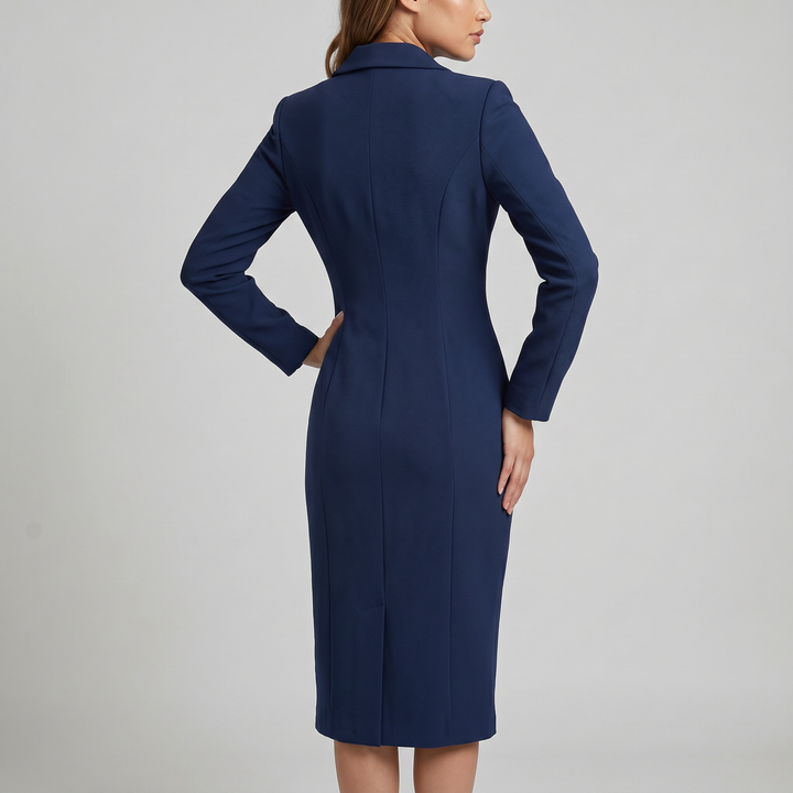 Renata | Elegant Midi Dress with Collar
