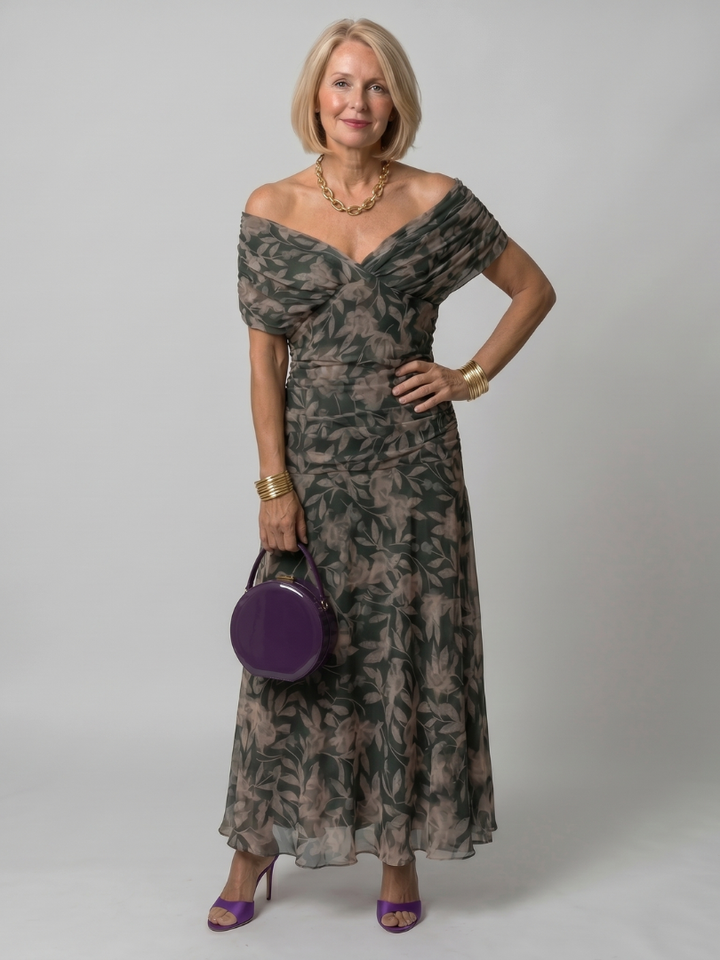 Women's Off Shoulder Midi Dress