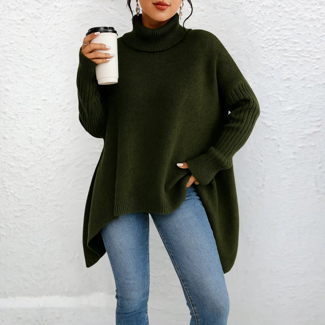 Women's Solid Turtleneck Sweater