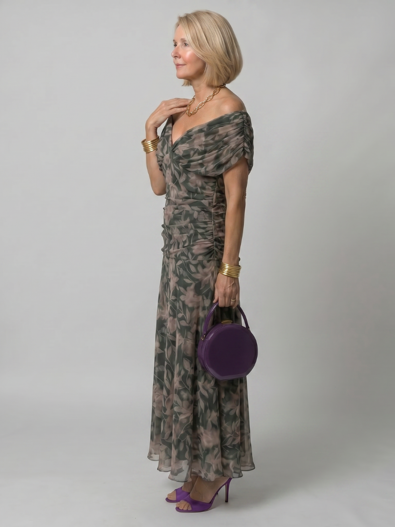 Women's Off Shoulder Midi Dress