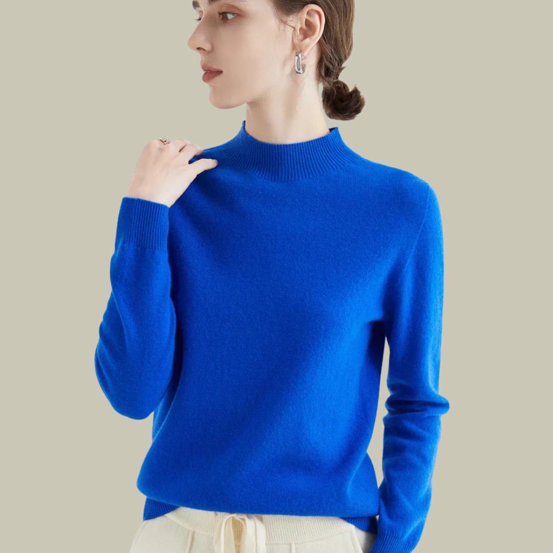 Damenpullover aus Merinowolle mit Rollkragen