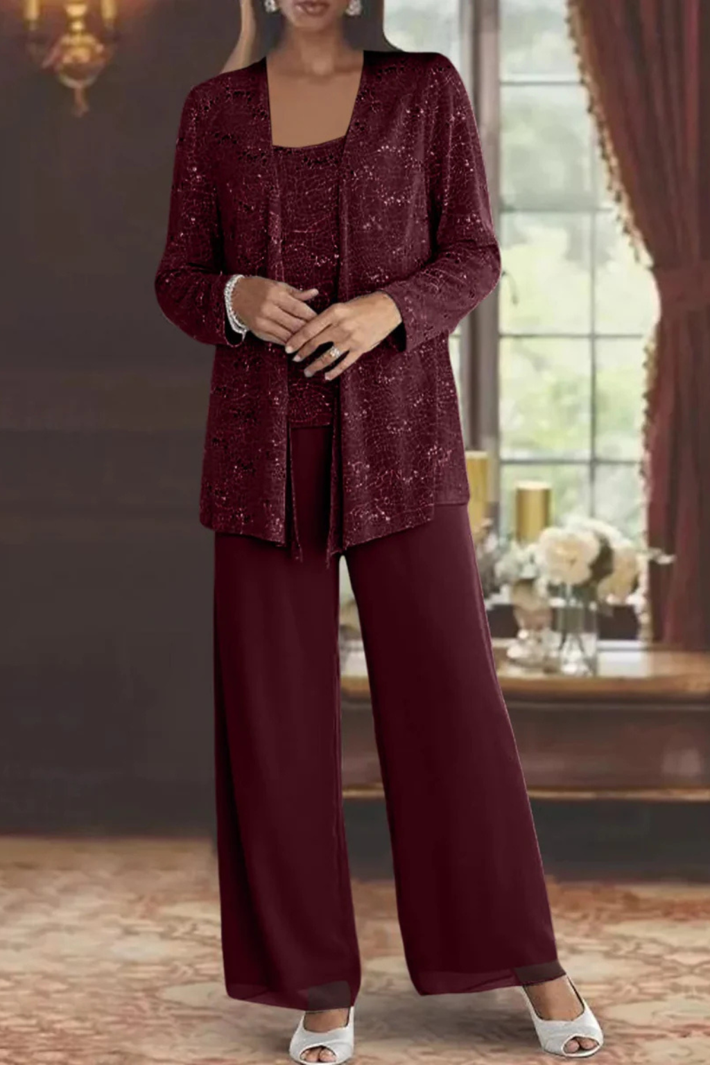Women's Wedding Guest Three Piece Trouser Suit