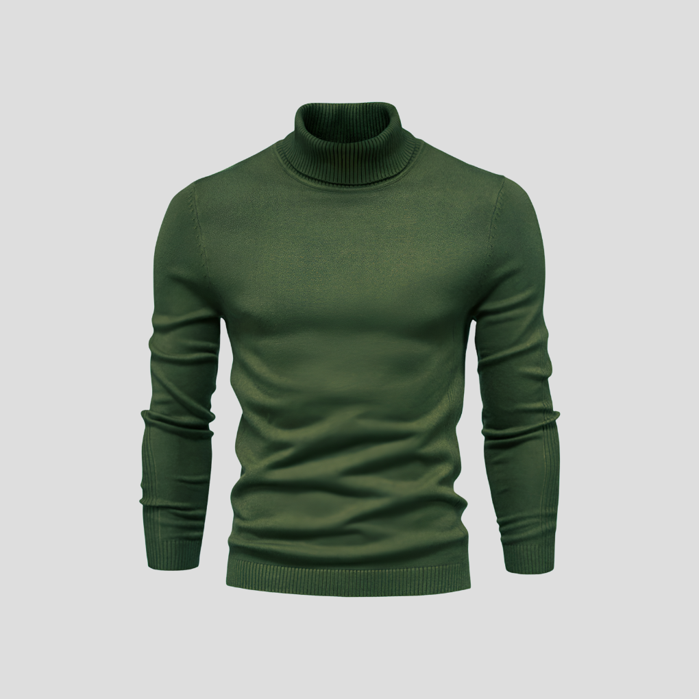Men's Ribbed Turtleneck Jumper