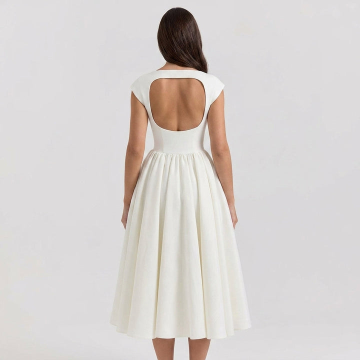 Women's Cap Sleeve Midi Dress