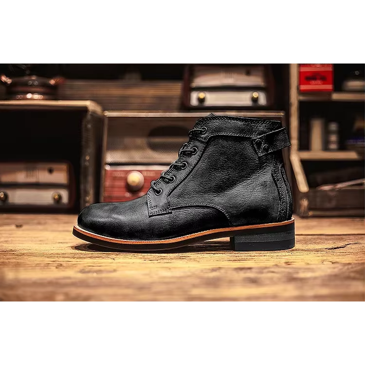Botines casuales con cordones para hombre