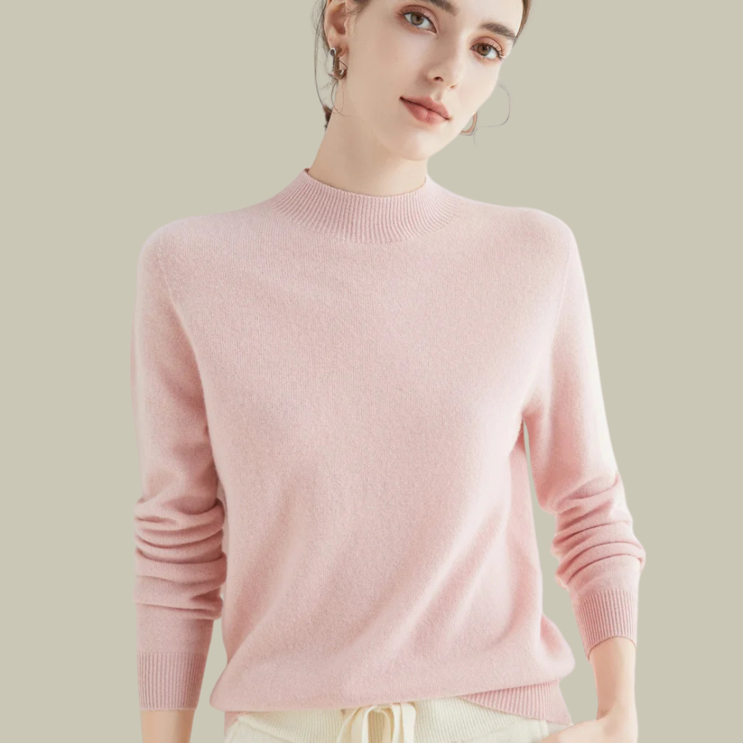 Damenpullover aus Merinowolle mit Rollkragen