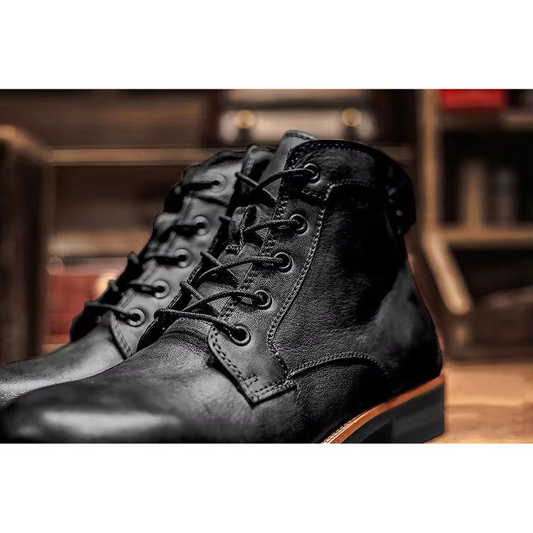 Botines casuales con cordones para hombre