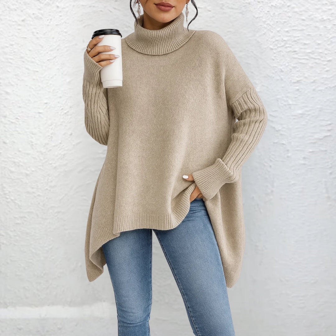 Women's Solid Turtleneck Sweater