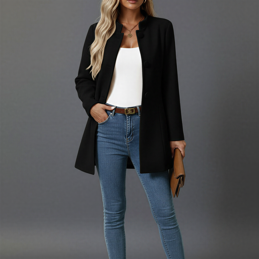 Women's A-Line Button-Down Coat
