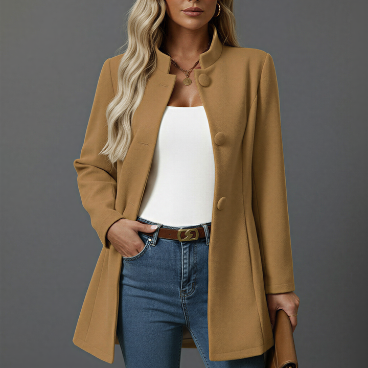 Women's A-Line Button-Down Coat