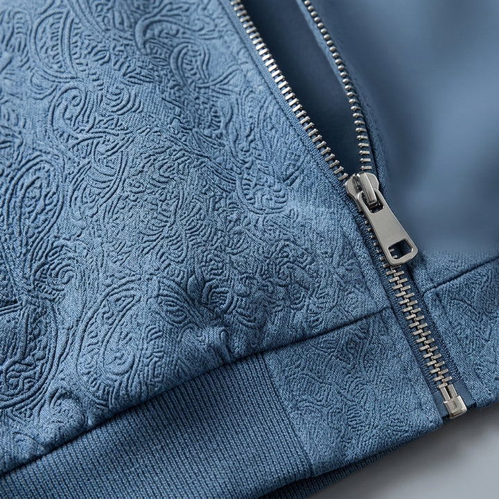 Men's Bomber Jacket with Ribbed Cuffs