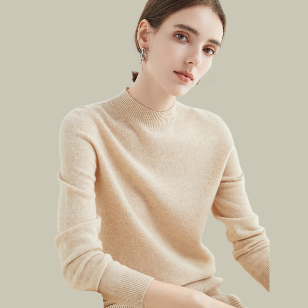 Damenpullover aus Merinowolle mit Rollkragen
