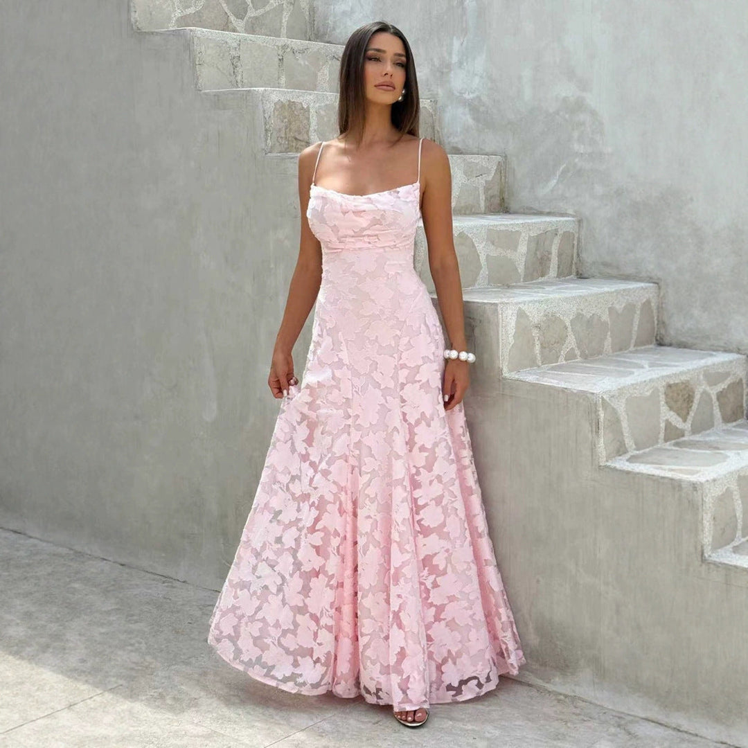 Women's Backless Lace-Up Party Dress