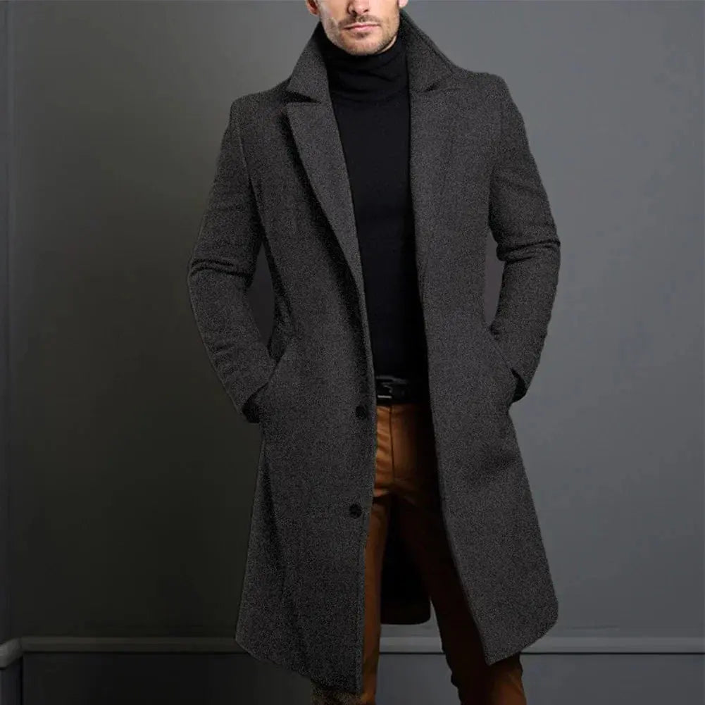 Men's Long Winter Overcoat