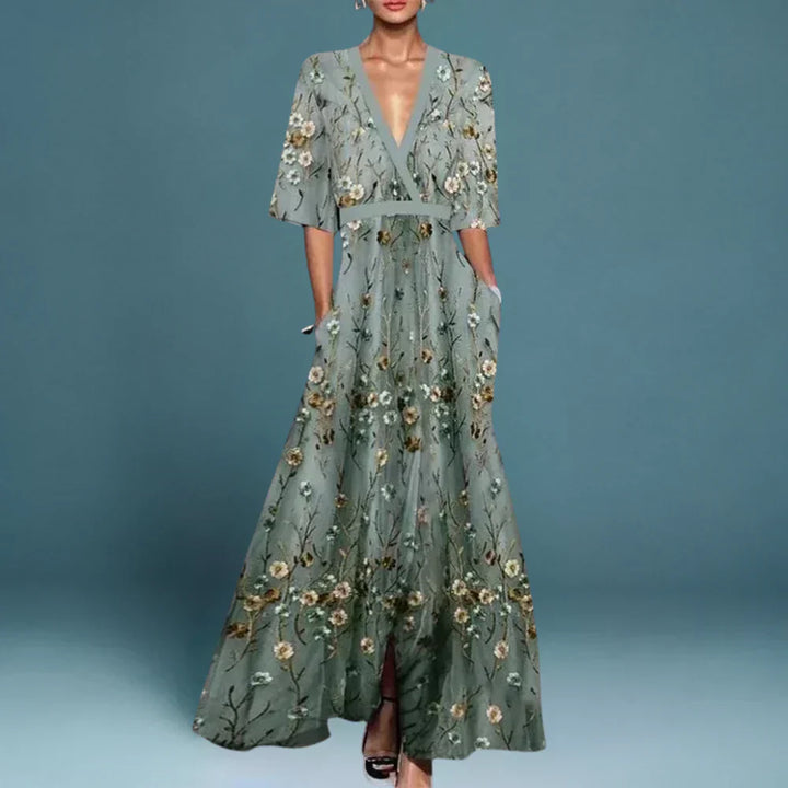 Krystyna | Elegant Floral Maxi Dress