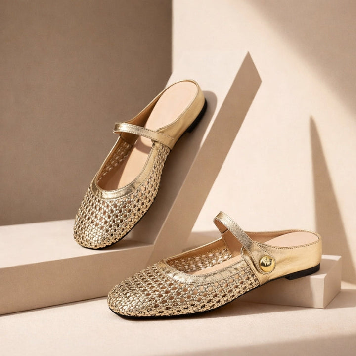 Ewa | Women's Orthopedic Ballet Flats with Strap