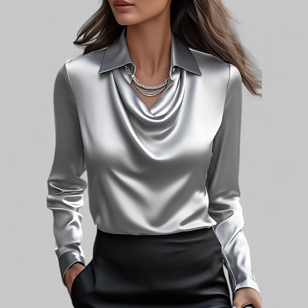 Women's Blouse with a Water-Neckline
