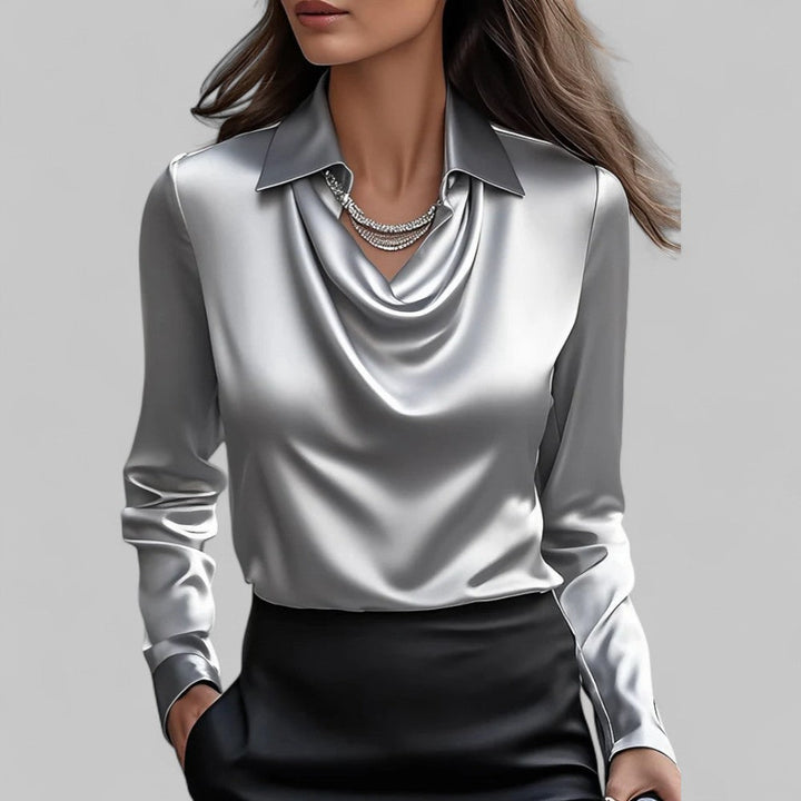 Women's Blouse with a Water-Neckline