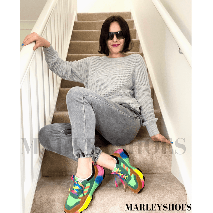Women's Arch Support Rainbow Sneakers