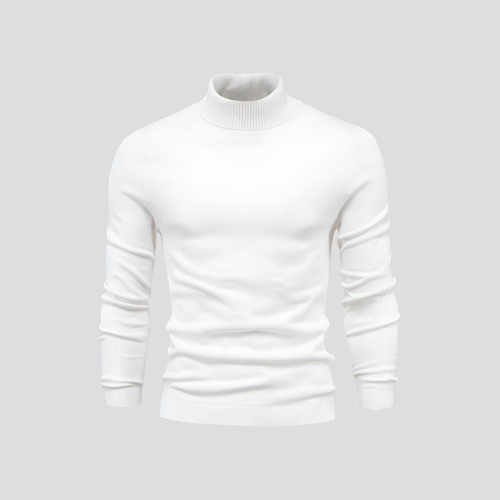 Men's Ribbed Turtleneck Jumper