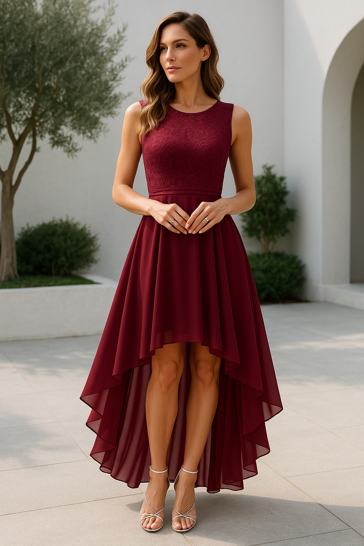 Danica | Women's Asymmetrical Midi Wedding Dress