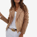 Chaqueta de piel sintética para mujer