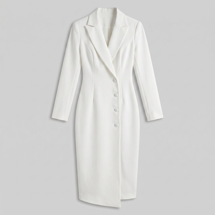 Renata | Elegant Midi Dress with Collar