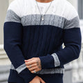 Maglione girocollo da uomo in maglia a trecce