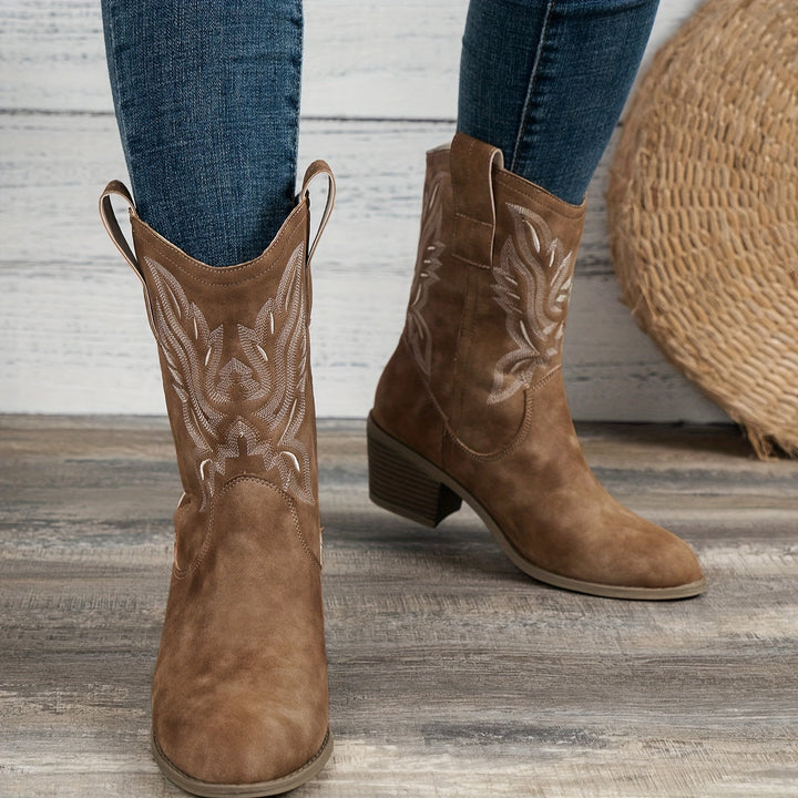 Women's Mid-Calf Western Cowboy Boots