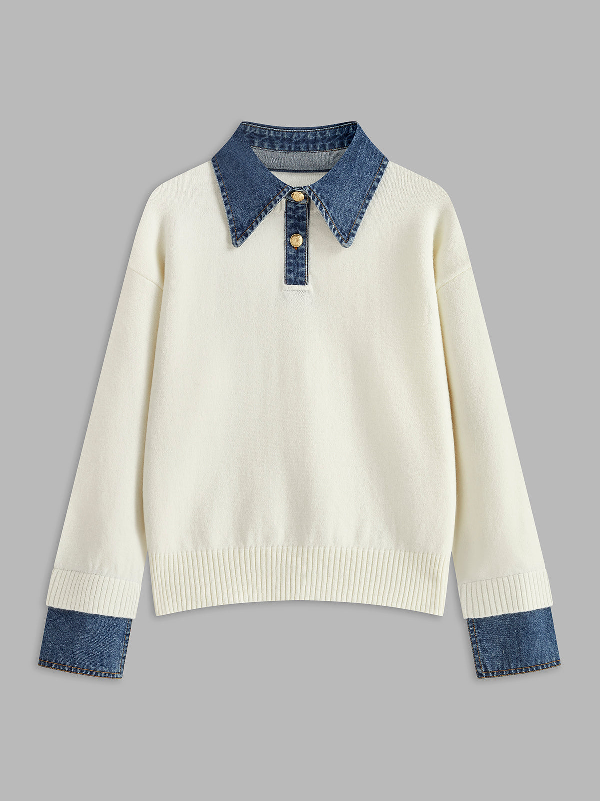 Women's Panel Lapel Knit Jumper