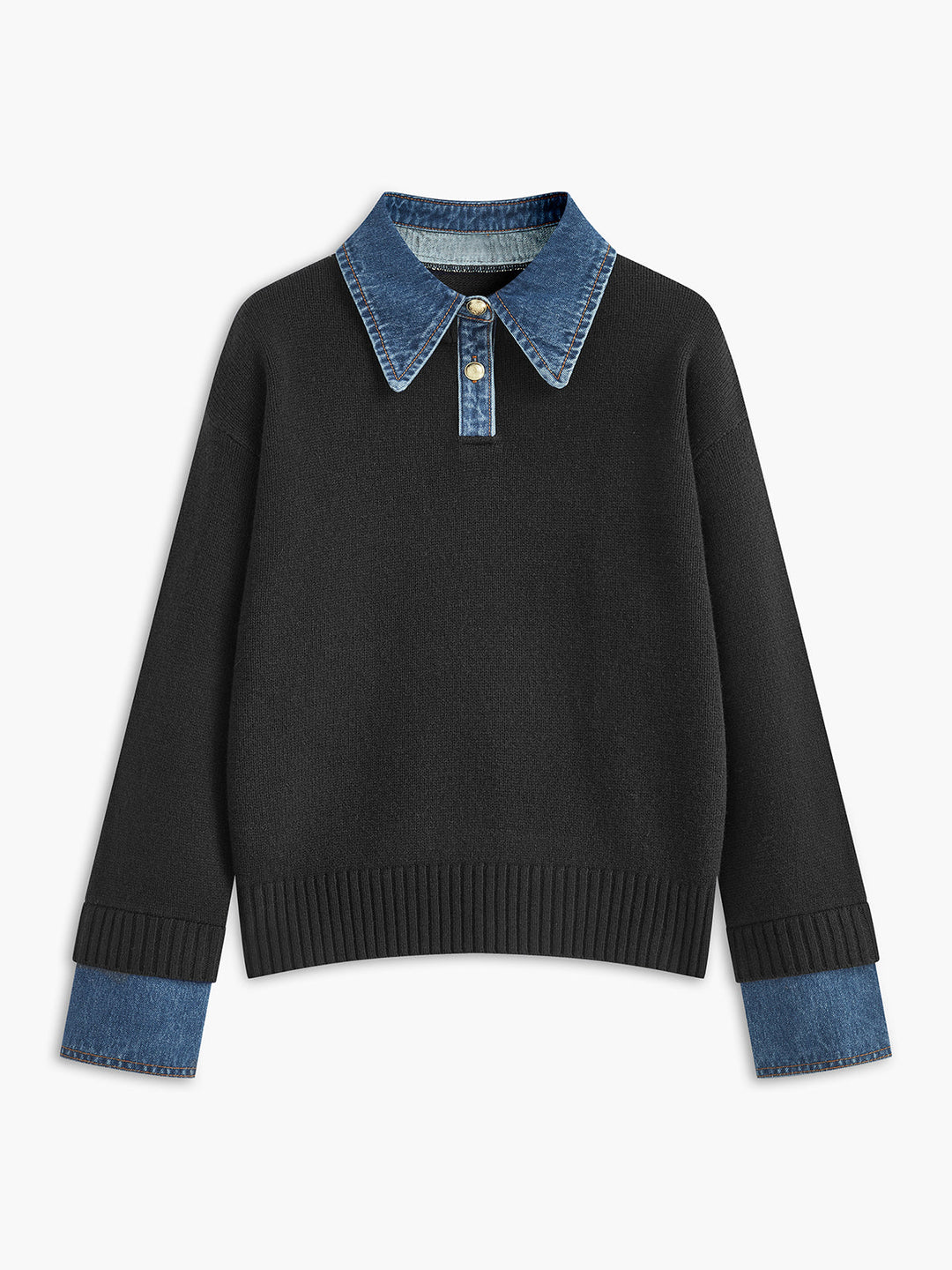 Women's Panel Lapel Knit Jumper