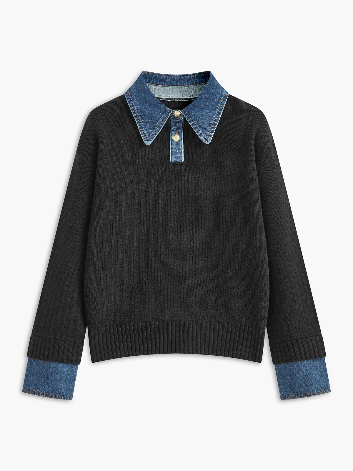 Women's Panel Lapel Knit Jumper