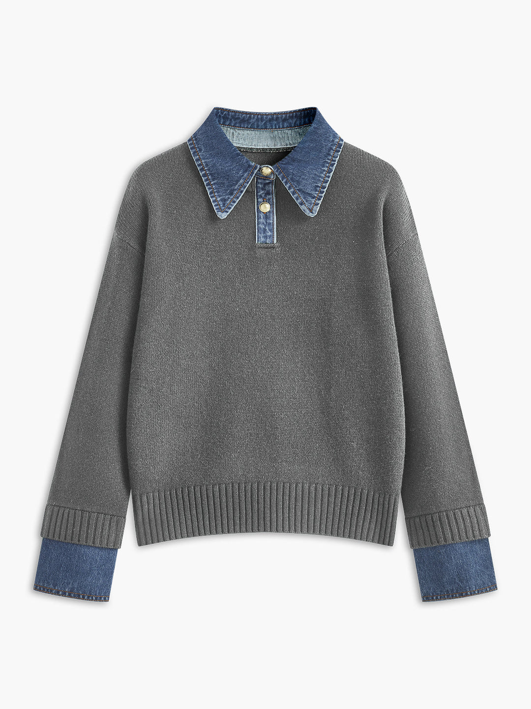 Women's Panel Lapel Knit Jumper