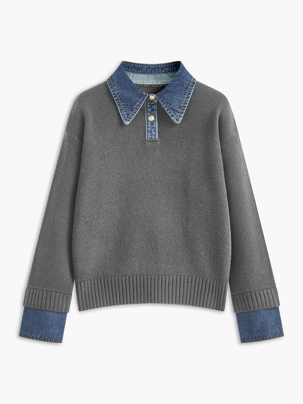 Women's Panel Lapel Knit Jumper