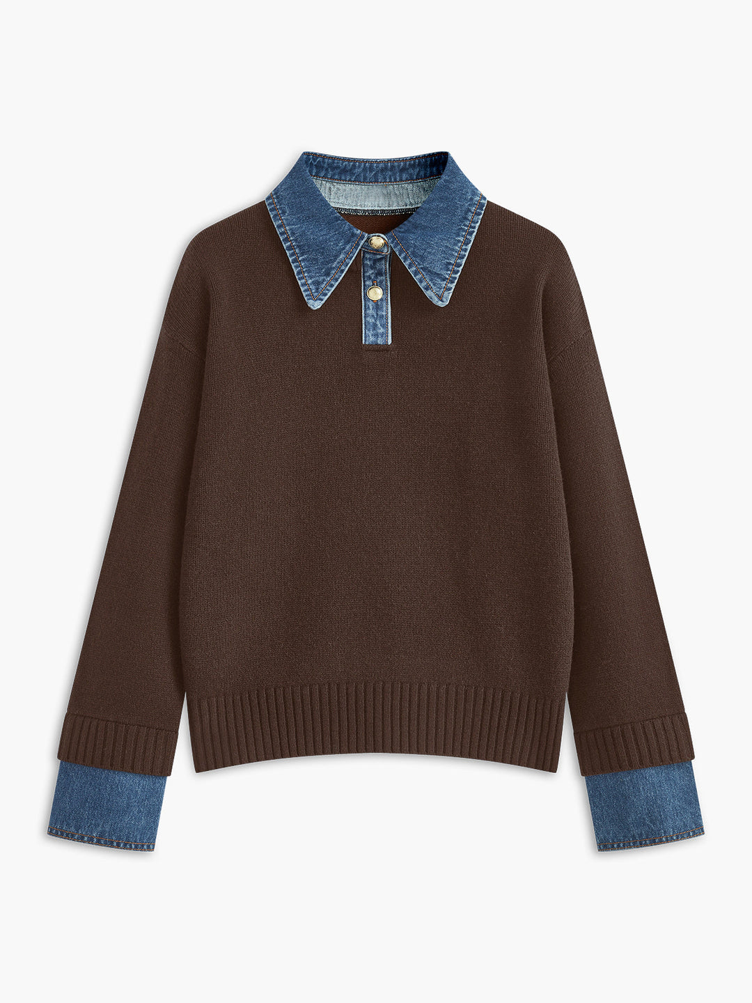 Women's Panel Lapel Knit Jumper