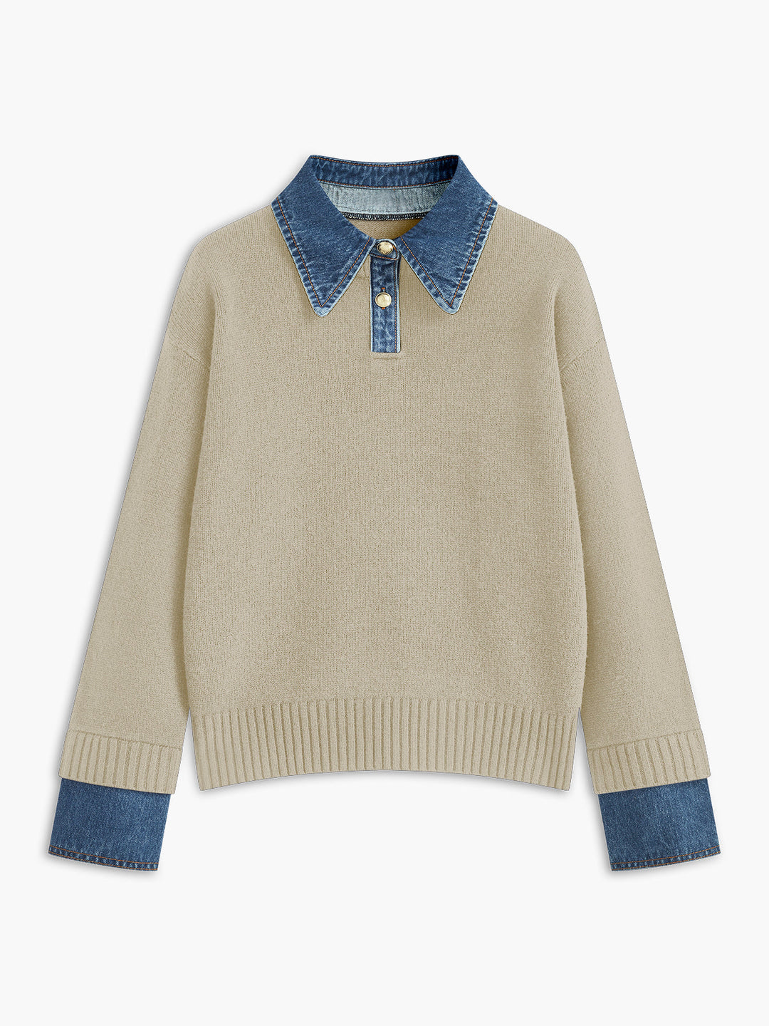 Women's Panel Lapel Knit Jumper