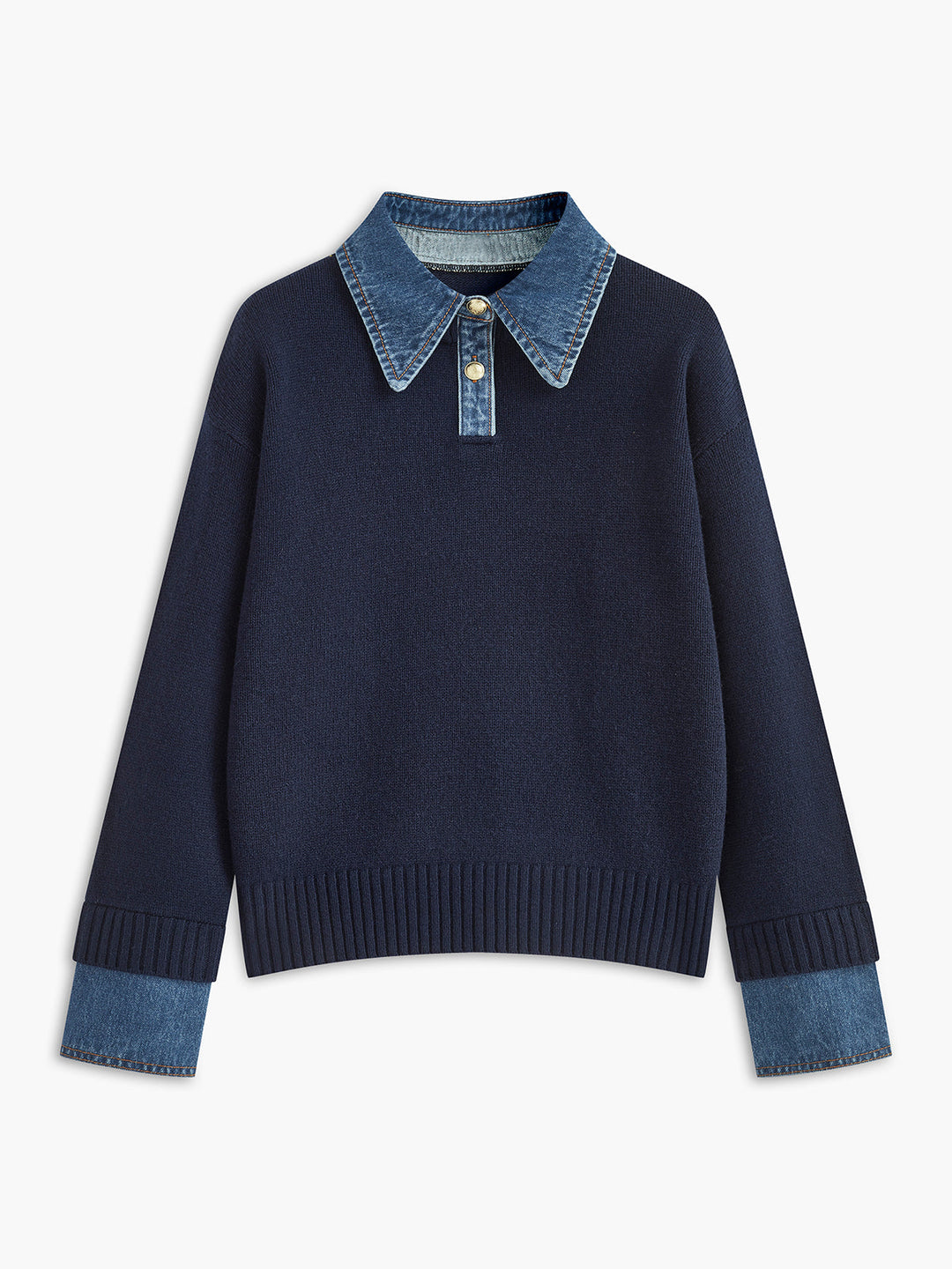 Women's Panel Lapel Knit Jumper
