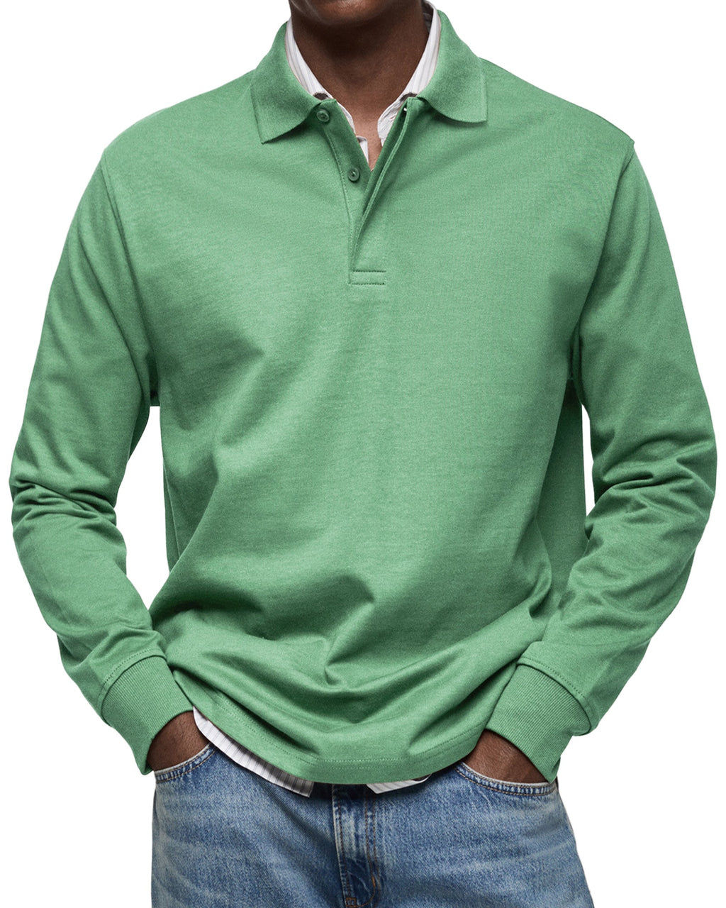 Men's Classic Long Sleeve Polo Shirt