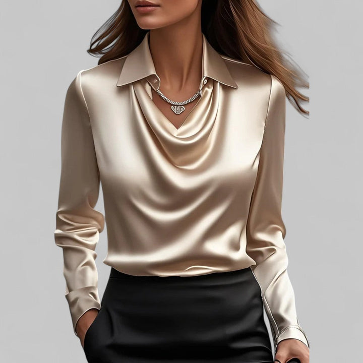 Women's Blouse with a Water-Neckline