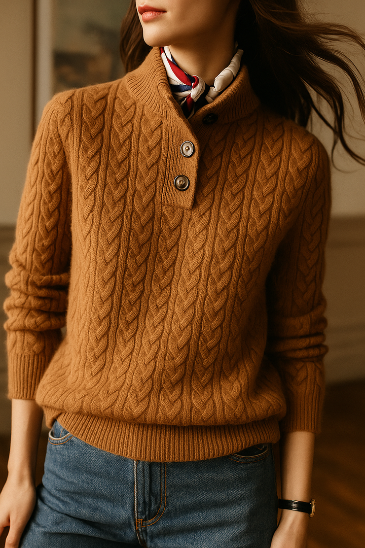 Women's Cable Knit Cashmere Blend Jumper