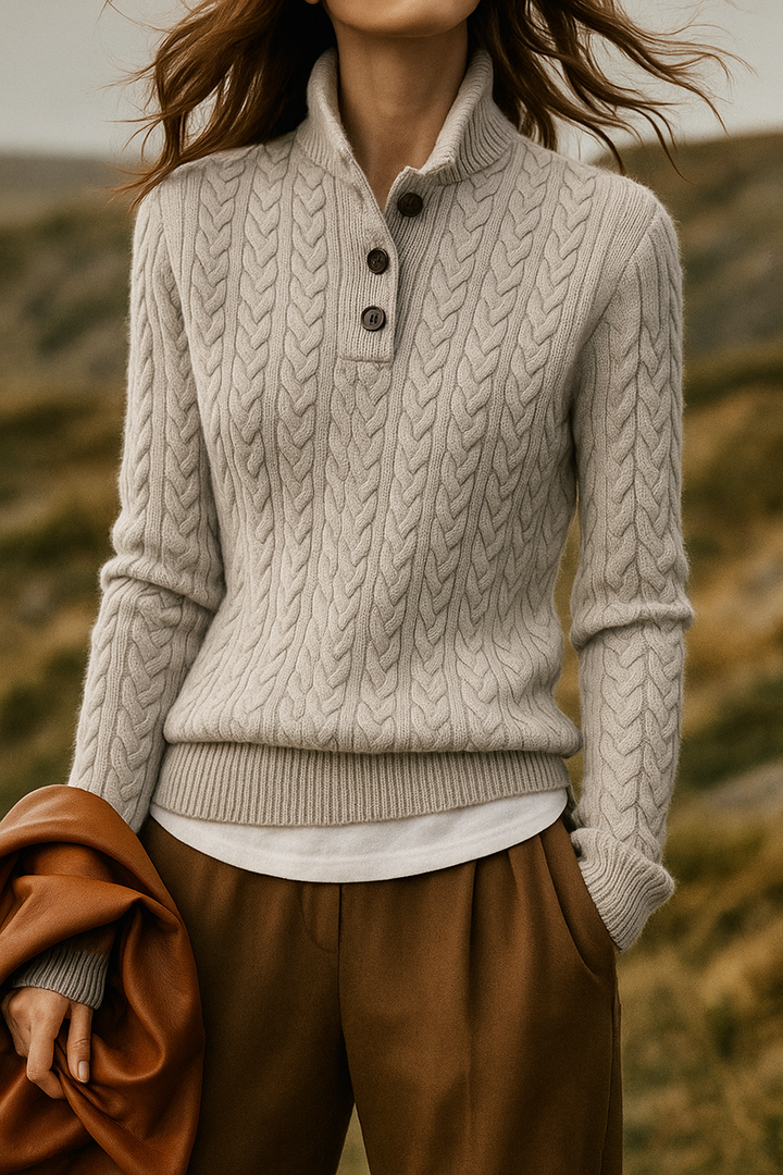Women's Cable Knit Cashmere Blend Jumper
