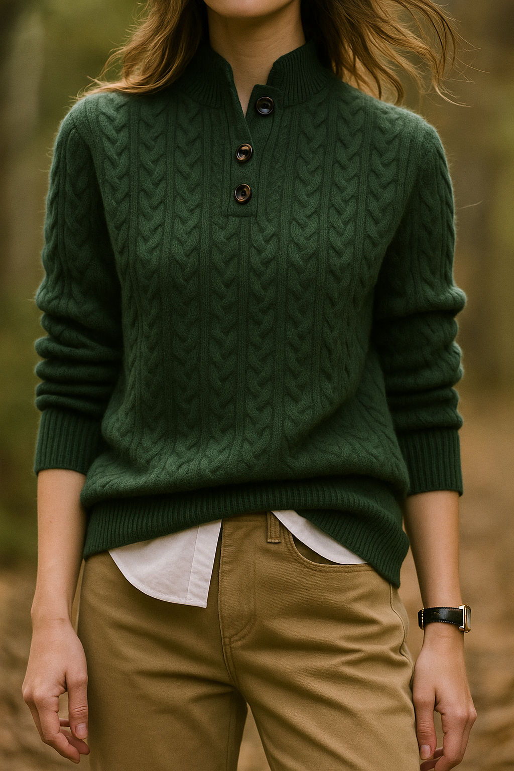 Women's Cable Knit Cashmere Blend Jumper